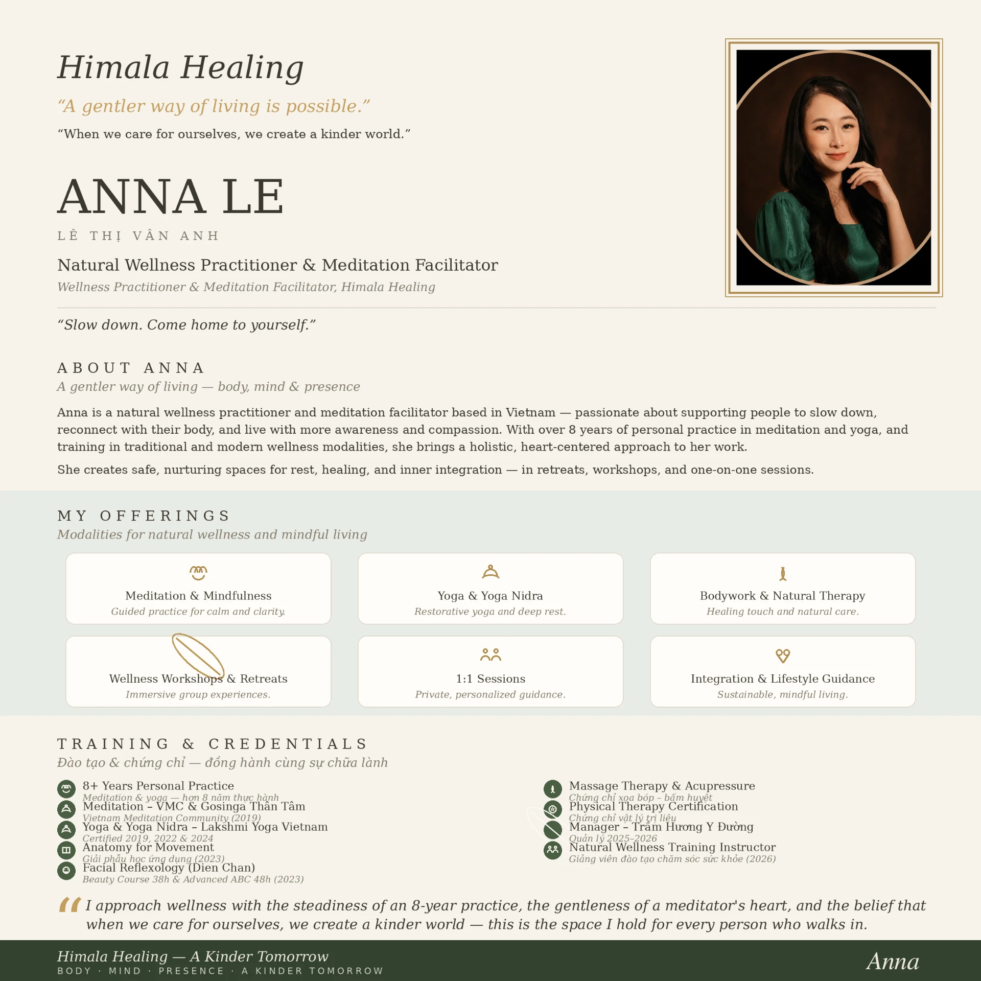 Anna Le facilitator profile poster